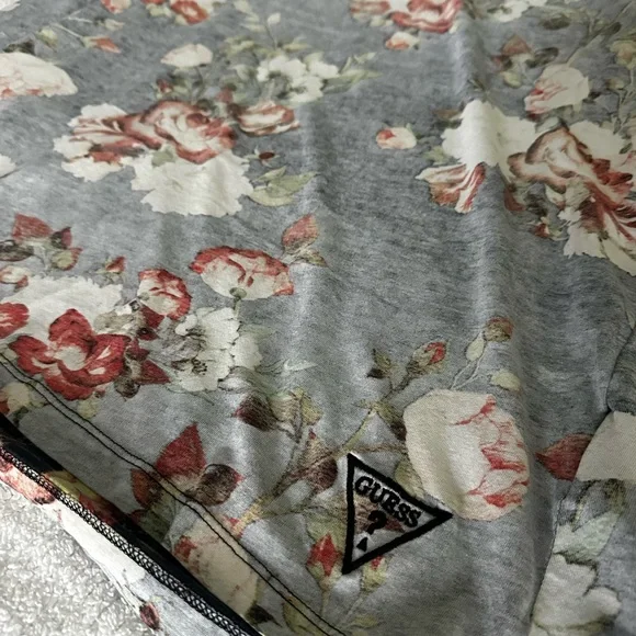 Guess Gray and Flower Tank Top - Picture 3 of 4